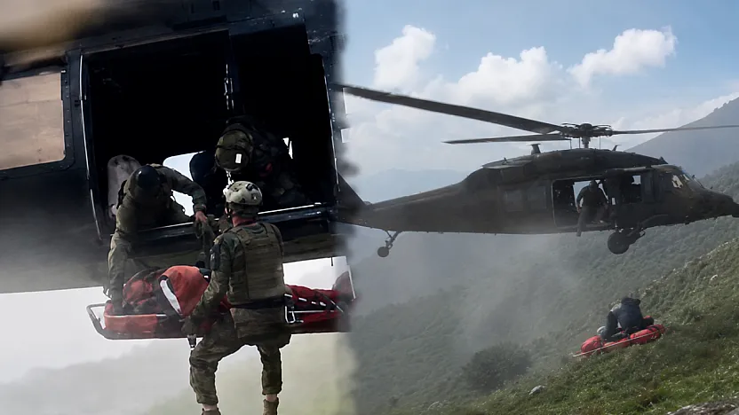 Malatya'da Zamanla Yarış! Dağlık Bölgede Rahatsızlanan Vatandaş Helikopterle Kurtarıldı