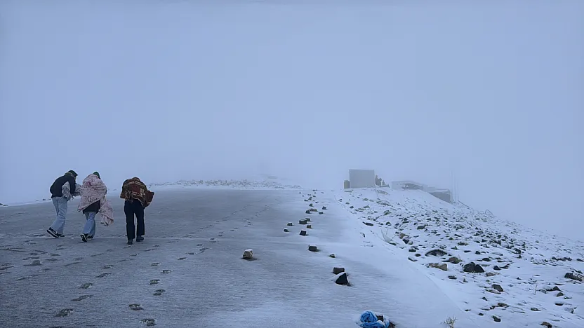 Malatya Nemrut Yolu'nda Kar Yağışı Etkili Oldu!
