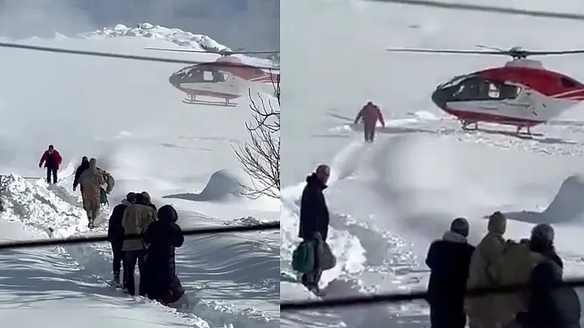 Pütürge'de Kar Engeli Hava Ambulansıyla Aşıldı