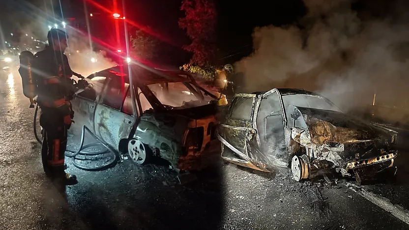 Tohma Köprüsü'nde Korkutan Kaza! Çarpışmanın Ardından Yangın Çıktı
