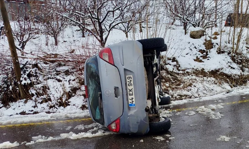 Doğanşehir'de Trafik Kazası: Kar ve Buzlanma Etkili Oldu!