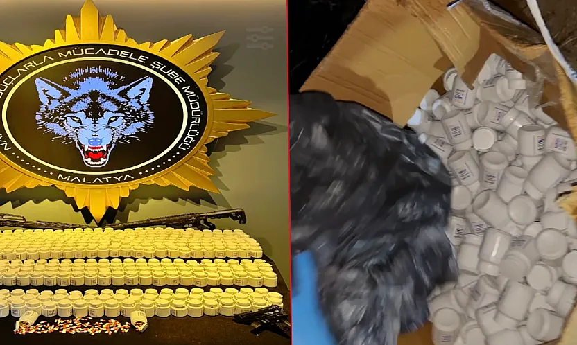 Malatya'da 3 Adrese Baskın: On Binlerce Sentetik Ecza Ele Geçirildi