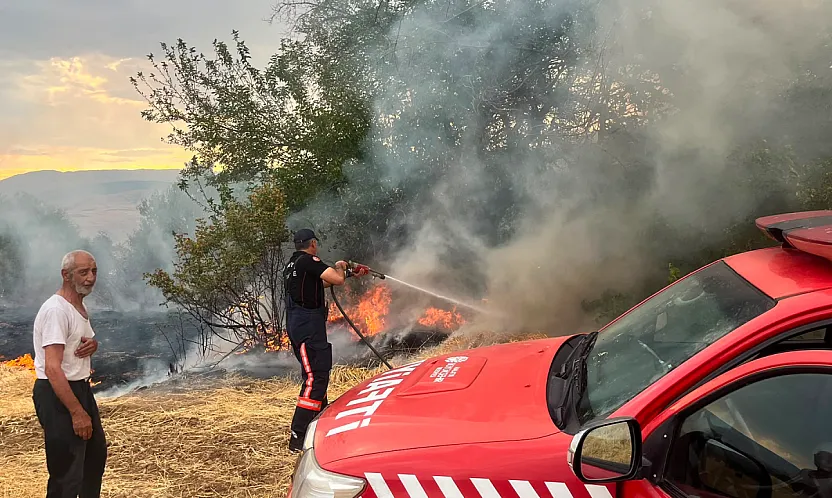 Malatya'da Alevler Besi Alanını Sardı! Yangın Söndürüldü