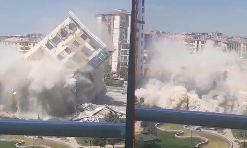 Malatya'da Betonu Kırılmayınca Yıkımı Durdurulan Binanın Süreci Tamamlandı