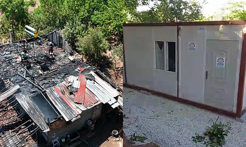 Malatya'da Evi Yanan Aile İçin Geçici Barınma Desteği Sağlandı!