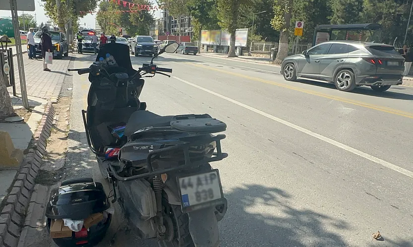 Malatya'da Kuryenin Geçirdiği Kaza Korkuttu!