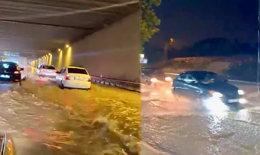 Malatya'da Sağanak Hayatı Felç Etti! Alt Geçitler Suyla Doldu