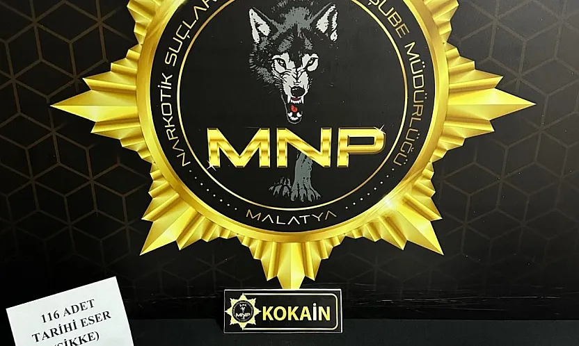 Malatya'da Şok Baskın! Kokainin Yanında Roma Sikkeleri Çıktı