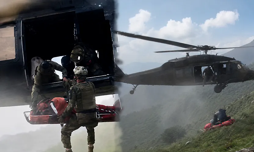 Malatya'da Zamanla Yarış! Dağlık Bölgede Rahatsızlanan Vatandaş Helikopterle Kurtarıldı