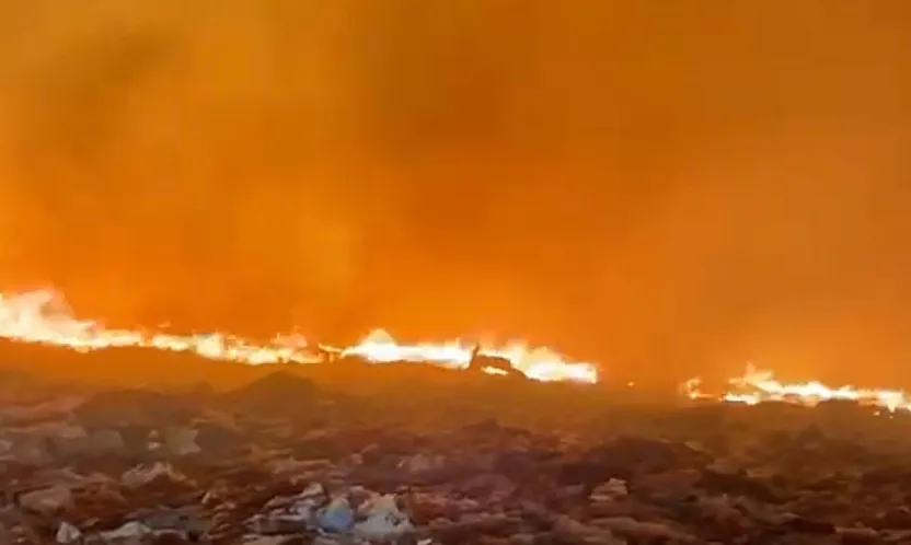Malatya Darende'de Çöp Depolama Alanında Yangın!