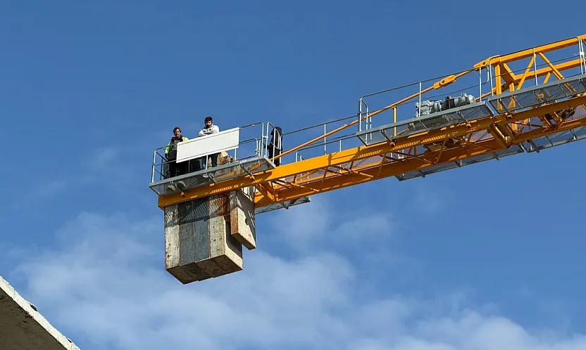 Malatya Doğanşehir'de İşçilerin Vinç Eylemi