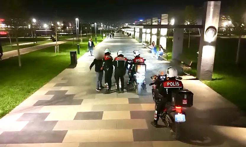 Malatya Güngör Caddesi ve Kent Park'ta Huzur Denetimi