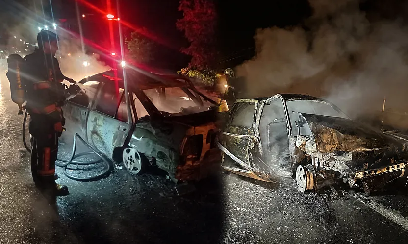Tohma Köprüsü'nde Korkutan Kaza! Çarpışmanın Ardından Yangın Çıktı